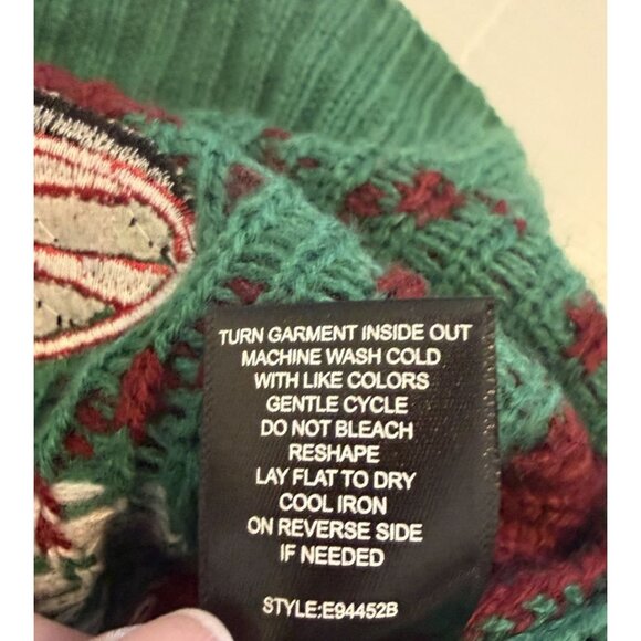 Blizzard Bay Ugly Christmas Sweater Sz S Rodeo Cowboy Santa Bull Riding Holiday - Picture 11 of 11